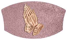 DNSWILL 516 BZ SH OR Bronze Praying Hands Shimmer Orchid